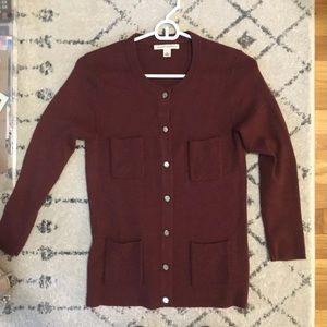 Banana Republic maroon cardigan sweater